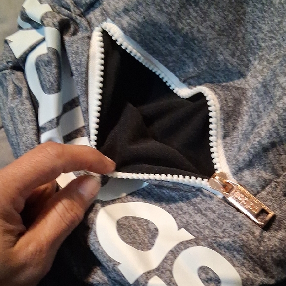 Adidas Heather Gray Backpack with White Accents - Picture 7 of 7